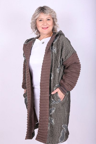 Hitit Butik Knitwear Brown Cardigan Coat