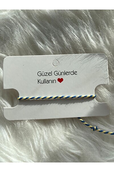 ALIŞVERİŞ AŞKIN SARI LACİVERT İP MARTENİÇKA BİLEKLİK