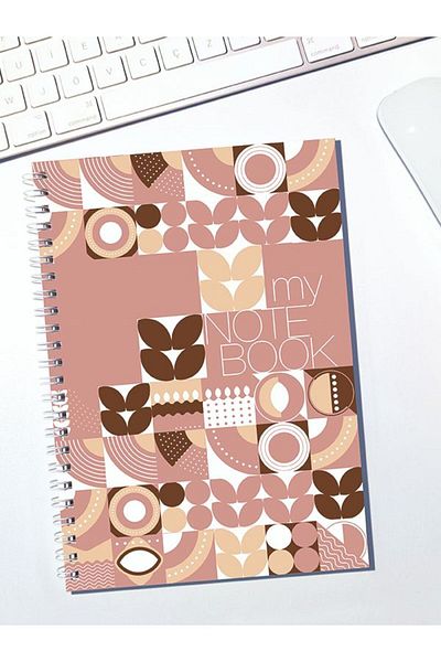 ArtNots 15x21cm Checked Cardboard Cover Notebook