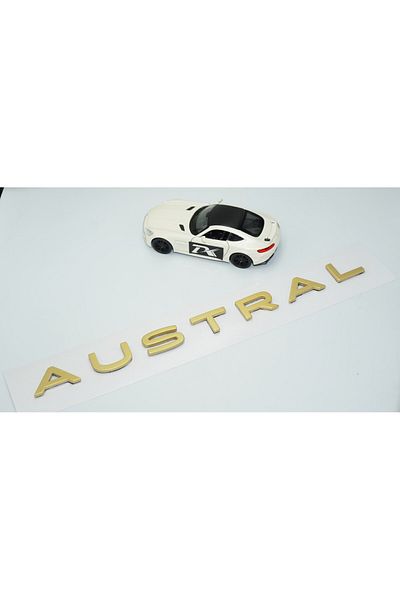 DK Tuning Χρώμα: Κίτρινο ABS 3M - Λογότυπο: Austral Gold, Τσάντα με γράμματα αποσκευών συμβατή με Renault