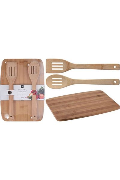 Bamboo Bamboo Cutting Board - Set of 3 with Spoon