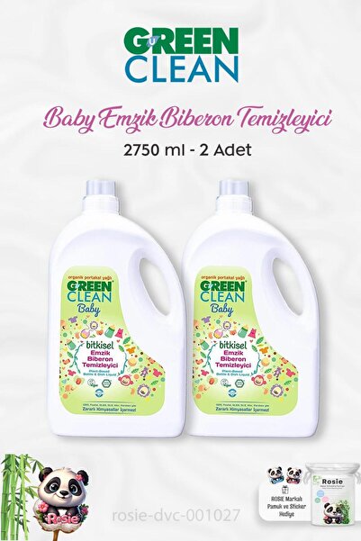Green Clean 2 Adet Green Clean Baby Bitkisel Emzik Biberon Temizleyici 2750 m...