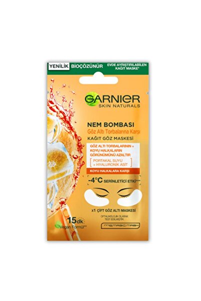 Garnier Kağıt Göz Maskesi Nem Bombası Portakal 6 gr