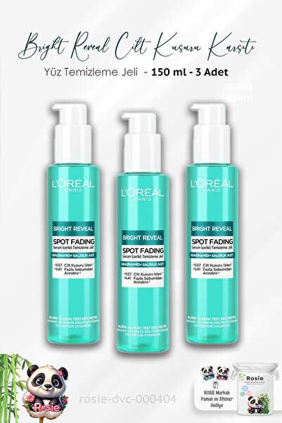 L'Oreal Paris 3 Adet Loreal Paris Bright Reveal Cilt Kusuru Karşıtı Yüz Temiz...