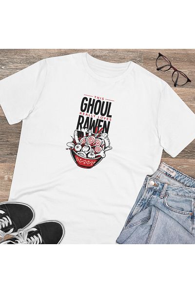 LUXORD Rawen Printed Unisex Λευκό Βασικό T-Shirt