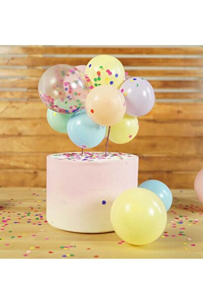 BalonEvi Makaron Renkler Pasta Süsü Balon 10 Adet