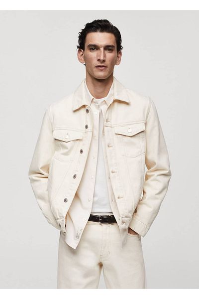 MANGO Man Jeansmantel mit Taschen