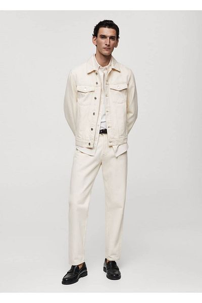 MANGO Man Jeansmantel mit Taschen