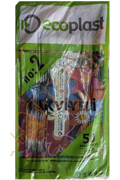 ECOPLAST Set of 50 Patterned Reinforced Bags - 2 No 26*38, May Vary