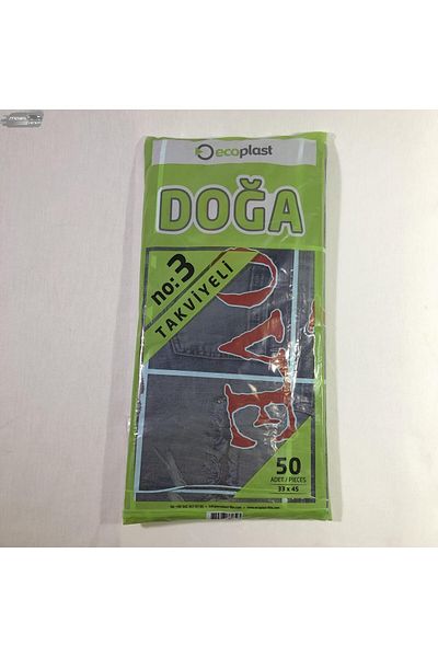 ECOPLAST 50 Pack 3 No 33*45 Patterned Reinforced Bag Products - Can Show Different Patterns