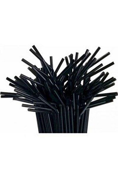 Barmar Black Bellows Straw 21.5 Cm Pk:200 Pieces 5 Mm Diameter