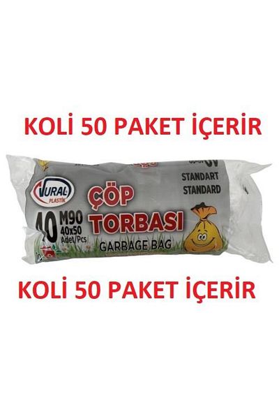 Polmix 40*50 Cm Handle - Mini Garbage Bag 50*40 Pack Deiplast Vural Roll-up Canhome