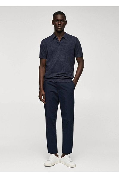 MANGO Man Cotton Knitwear Polo Shirt