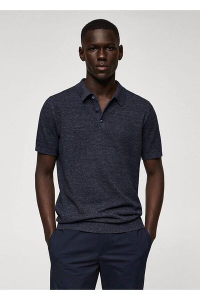 MANGO Man Cotton Knitwear Polo Shirt