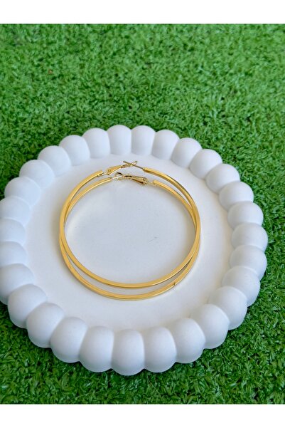 Hicrans Takı نموذج حلقة رفيعة كبيرة الحجم من الفولاذ الذهبي