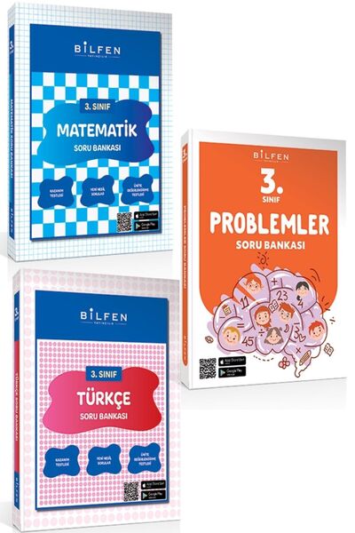 Bilfen Yayıncılık Bilfen 3.sınıf Matematik Türkçe Problemler Soru Bankası Set...