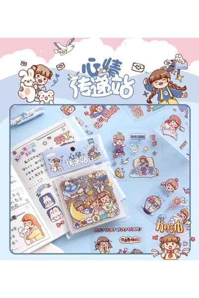 Hobidehobi Kawaii Sticker Set 25 Sheets Delivery Station