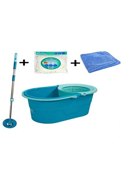 LarinHome Motek Mt17 Fix Mop Temizlik Seti+1ad Yedek Başlık+mıkro Fiber Bez