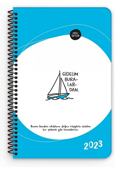 Hisli Şeyler 2023 Agenda săptămânală 13x19,5cm - Să mergem de-aici (ALBASTRU) / 831255