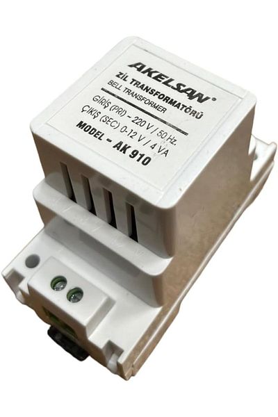 GÜLLÜ E STORE Ak-910 Gl Bell Transformer - 4-8-12V /4Va Doorbell Transformer,Power Supply Bell Transformer