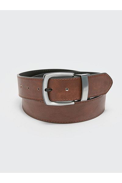 LC Waikiki LCW ACCESSORIES - Μαύρη Δερμάτινη Ανδρική Ζώνη