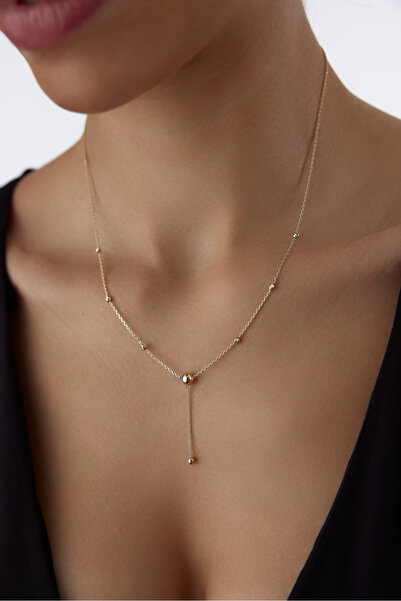 ADOR ALTIN DORİKALI SALLANTILI KOLYE