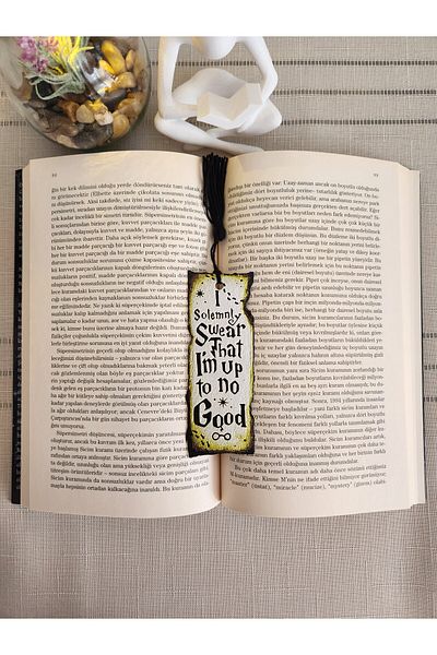ALTINDAL Home Βιβλιοδείκτης Harry Potter "I Solemnly Swear" με τρισδιάστατη ανάγλυφη φούντα - ALTINDAL Home