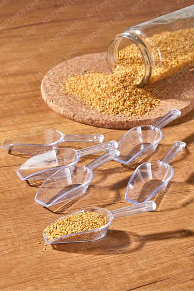 Kitchen Line 6 Pieces Spice Spoons - Sugar Jam Spice Spoon Transparent Small Size
