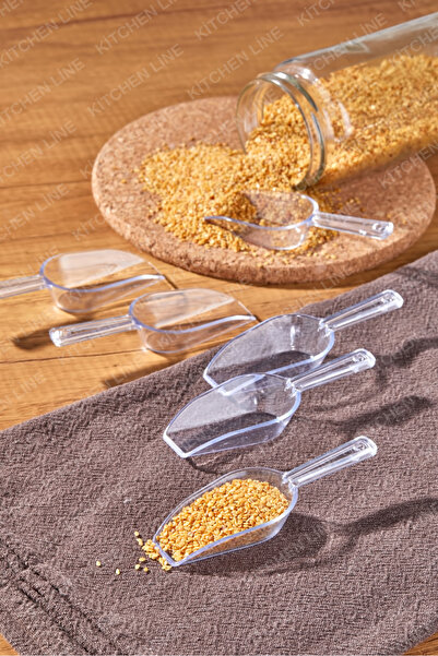 Kitchen Line 6 Adet Baharat Kaşığı - Şeker Reçel Baharatlık Kaşığı Şeffaf Küçük Boy