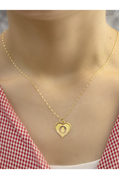 Zeynepli gold & jewelry 14 Ayar Altın Kalpli O Harfli Kolye