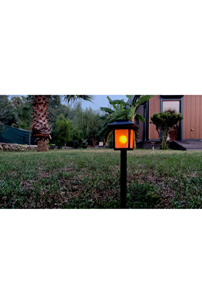 Petrix 23243 Alev Efektli Desenli Dekoratif Solar Bahçe Aydınlatması