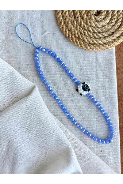 PEONY peonyofficiall Kuzu Cam Murano Ve Buz Mavi Kristal Telefon Charmı Telef...