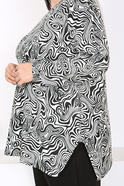 XL Modam Plus Size Side Slit Tunic and Trousers Set