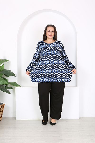 XL Modam Costum cu tunică de mărime mare pentru femei, așa că este rupt
