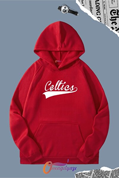 oneagılyazı سويت شيرت بقلنسوة مطبوع عليه سلتكس