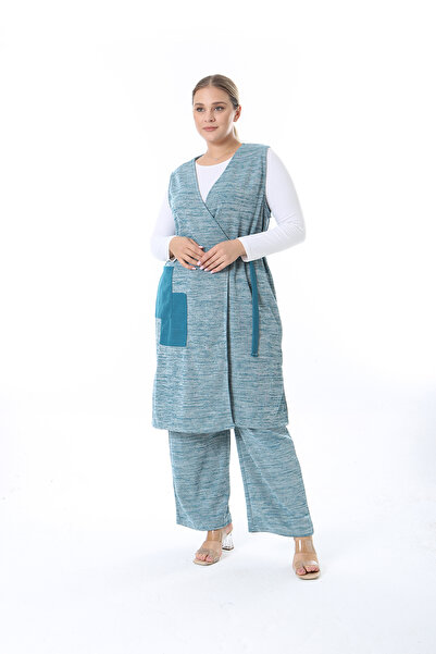 XL Modam Xlmodam Women's - Plus Size Vest and Trousers Set, Thessaloniki Fabric