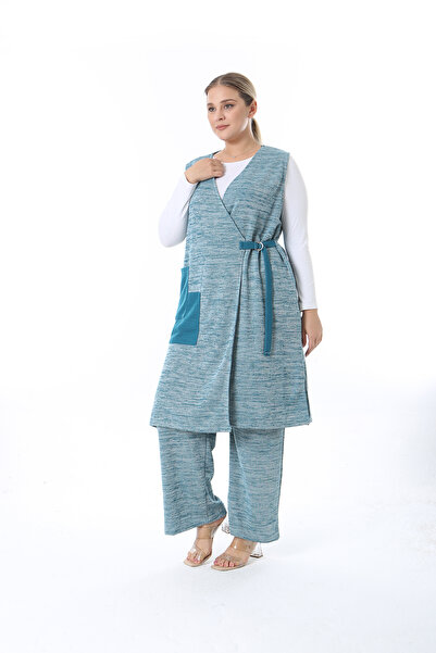 XL Modam Xlmodam Women's - Plus Size Vest and Trousers Set, Thessaloniki Fabric