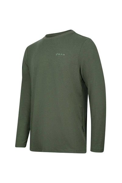 2AS Tricou Vernon pentru bărbați kaki Viloft - cu mânecă lungă 2asvermfbss24-21417