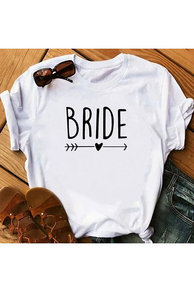 Pink Sky Ψηφιακό μπλουζάκι Bride Squad Plus Size