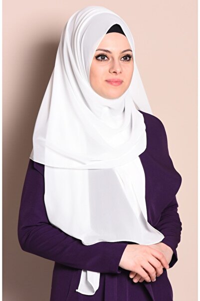 Sedef شال شيفون أوف وايت - 70x200