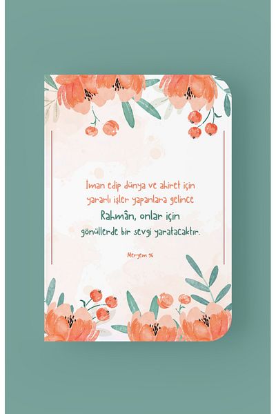 Dava Adamı Yayınları A5 Ruled Notebook for Them - in Her Hearts Will Create a Love