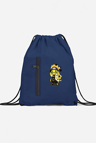 herotasarım حقيبة ظهر رياضية بتصميم الرسوم المتحركة بيكاتشو مع جيب bll4384