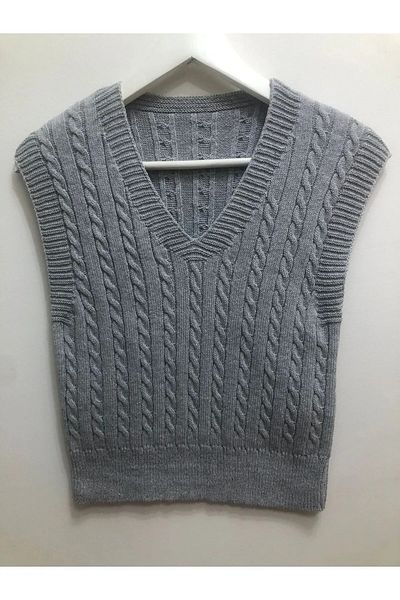 MODA MHE Moda Mh - Comfortable Cut Sweater with Braid Decoration