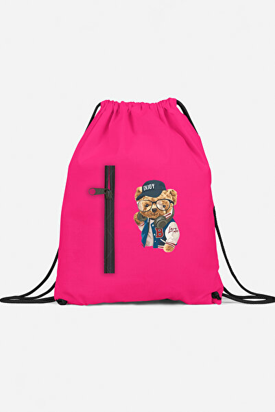 herotasarım Rucsac sport cu buzunar pentru ursuleț de pluș bll4489