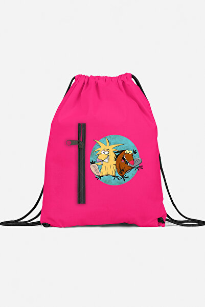 herotasarım حقيبة ظهر رياضية بجيب كرتوني bll4482