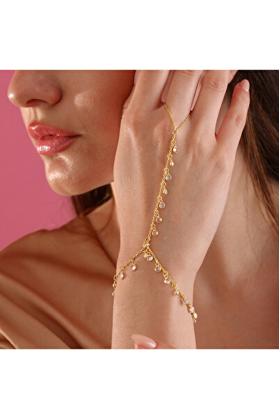 Queen Silver Jewelry 925 ayar gümüş. zirkon taşlı ful sallantılı şahmeran