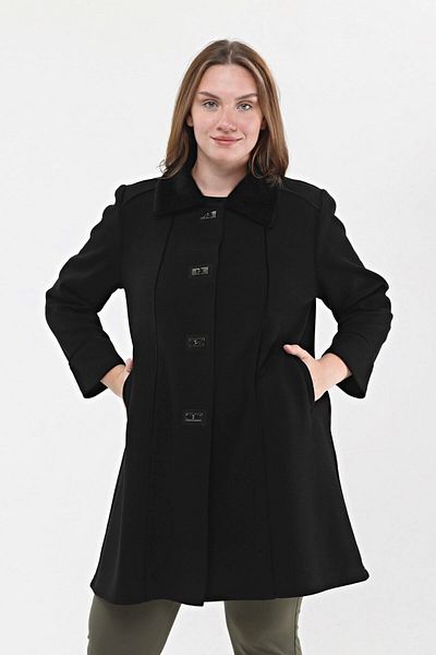 Laden Knitwear Steel Knit Thick Woolen Coat Large Size Long Thick Mother Winter Cardigan Cap