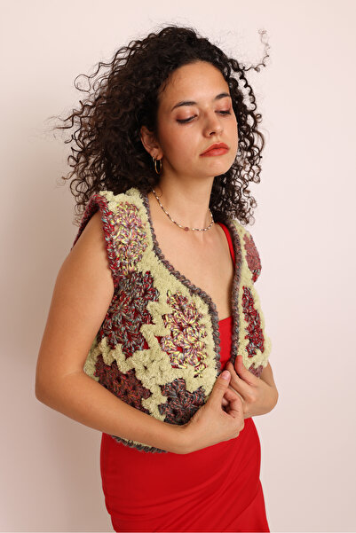 Gala İstanbul Motifli Retro Tasarım Yelek