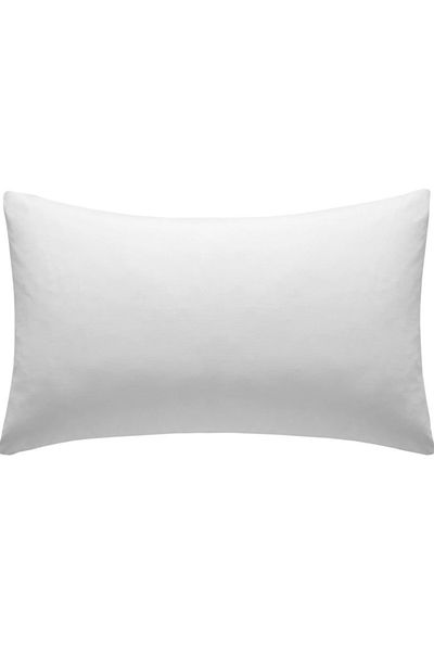Belsina Λευκή μαξιλαροθήκη με φερμουάρ - 50x70 cm, 2 εσωτερικές επενδύσεις