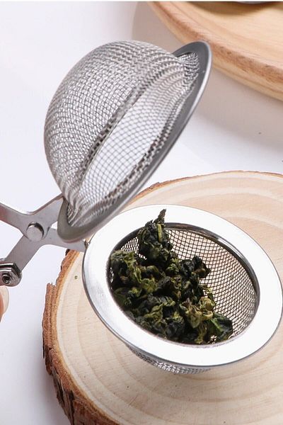 VİGENTİNO Stainless Metal Tongs Tea Strainer